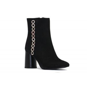 MIlle Luci 18408 Black Suede Booties
