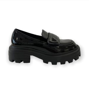 Γυναικεία Loafers Mille Luci 22307 Black Lak Leather