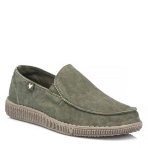 Walk In Pitas WP150-Slip On Washed Χακί Ανδρικά Loafers Ανατομικά