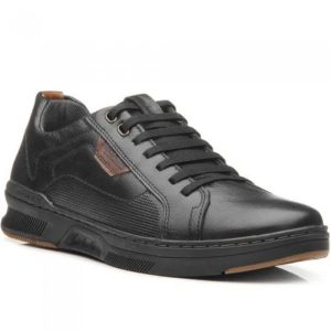 Ανδρικά Sneakers Pegada 110602-06 από δέρμα σε Μαύρο χρώμα