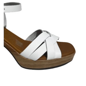 Γυναικεία δερμάτινα Πέδιλα Oh My Sandals 5398 Λευκά