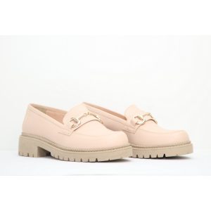 Anteos 2024-016 Γυναικεία Loafers Παπούτσια Eco σε Nude Matt χρώμα